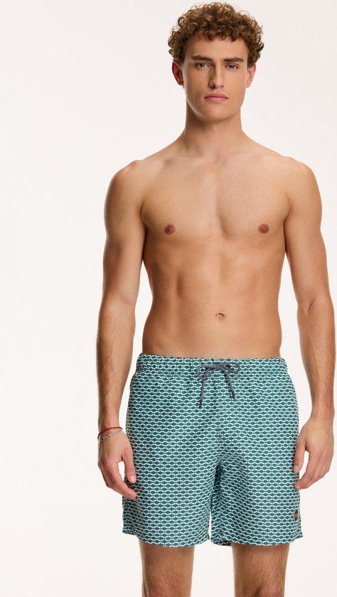 SHIWI Regular fit hammam zwemshort heren - groen - maat L