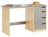 Bureau d'enfant en pin massif avec 4 tiroirs et plateau inclinable