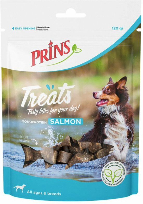 Prins Treats Dog Salmon 120g - Trainingssnacks - Vis - Elke levensfase