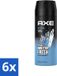 Axe 6 x Ice Chill Déodorant Bodyspray - Iced Mint & Lemon - 150 ml