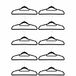 Beldray® LA063717BLKEU 10 Pack Premium Velvet Clothes Hangers, Black