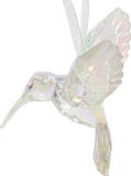 Decoris Kersthanger Kolibrie Kunststof Transparant Iriserend 9x9,2x10,5cm