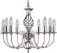 Searchlight Zanzibar - lustre - Ø 62 x 98 cm - argent satiné