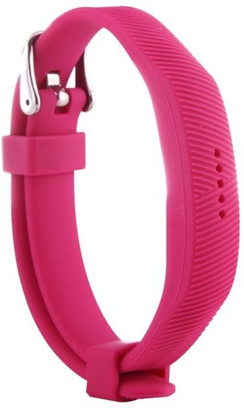 By Qubix Qubix Fitbit Flex 2 siliconen bandje - Magenta - 25CM