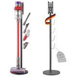 PureMounts Universele stofzuigerhouder, compatibel met Dyson, Philips, Samsung, Bosch, Miele, Anyson, Xiaomi, vloerstandaard, accessoirestandaard, zwart