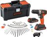 BLACK+DECKER BCD001C2TA-QW Schroefklopboormachine 18V - Koffer 120 Accesoires (2 Accu's)