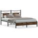 vidaXL Bedframe Gerookt Eikenhout 140x190 cm