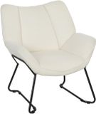 Homcom Accentstoel Polyester Wit