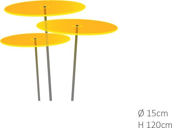 Cazador Del Sol 3 stuks! Zonnevangers Geel medium 120x15 cm