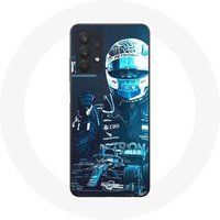 Maniacase Samsung Galaxy A32 5G Hoesje Formule 1 Valtteri Bottas F1 racer zwart