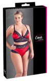 Cottelli Collection Lingerie Set - Rood/Zwart - Maat 2XL