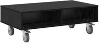 vidaXL Side Table with Wheels Chêne noir 90 x 50 x 30 cm