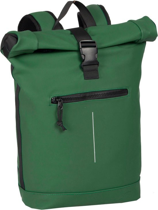 New Rebels Waterproof Rolltop Rugzak met Laptopvak 15 Mart Donker Groen