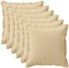 vidaXL Taie d'oreiller Beige Polyester 65 x 65 cm (6 pièces)