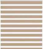vidaXL Zebra Blind 130x100 cm Polyester Zandbruin
