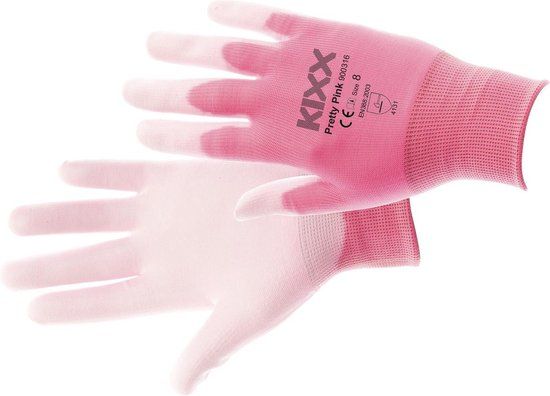 KIXX Tuinhandschoen Pretty Pink Maat M/8 Nylon Roze