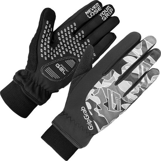 GripGrab Kids' Rebel Windproof Winter Gloves - Black/Grey - Unisex - Size M