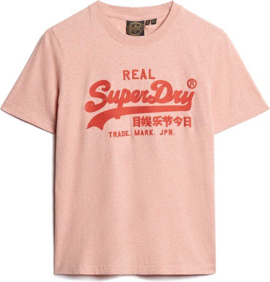 Superdry EMBROIDERED VL RELAXED T SHIRT - Roze - Dames - Maat S