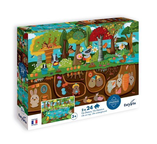Calypto Waldtiere 2x24 Teile Puzzle