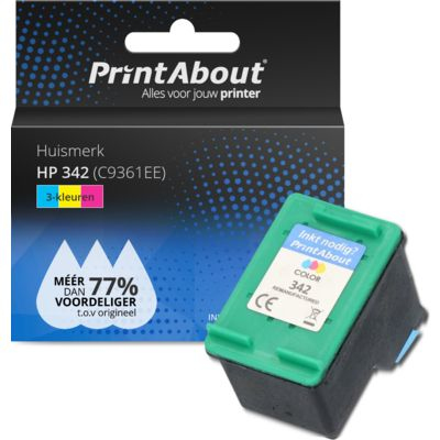 PrintAbout Huismerk HP 342 (C9361EE) Inktcartridge 3-kleuren