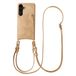 Selencia Housse - Convient pour Samsung Galaxy S24 / S25 - Couverture arrière Croco avec cordon et porte-cartes - Toasted Almond