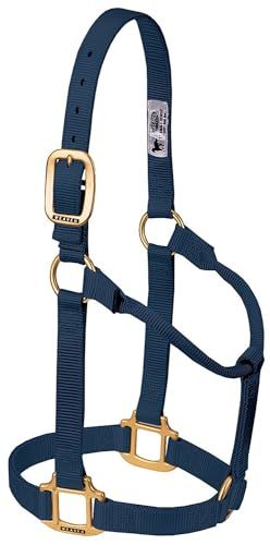 Weaver Leather Nylon Adjustable Breakaway Horse Halter - Yearling - Navy