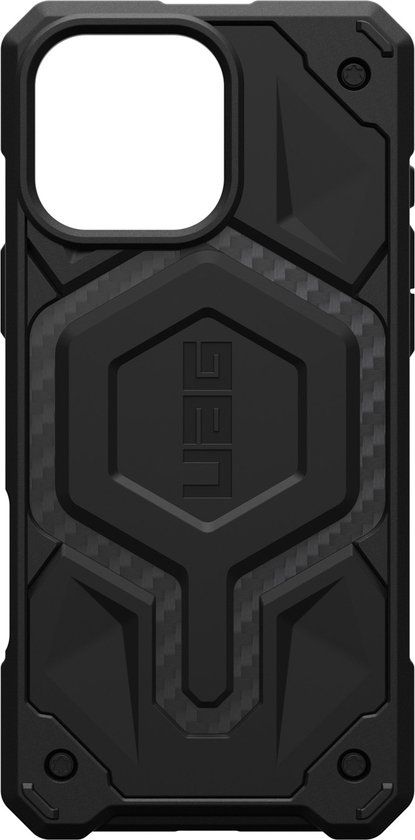 Urban Armor Gear Monarch Pro Hoesje geschikt voor Apple iPhone 16 Pro Max | Compatibel met MagSafe | Back Cover | Carbon Fiber