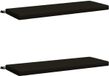 vidaXL Coussins de banc SOEST 2 pièces 100% Polyester Noir 110 x 40 x 5 cm