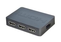 PremiumCord HDMI schakelaar 3:1 met afstandsbediening, videoresolutie Full HD 1080p 60Hz, 3D, HDCP, kleur grijs