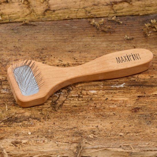 Mars Coat-King Mat-slicker Borstel - Beukenhout - Roestvrijstalen Pinnen - 149 x 46 mm