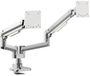 Alogic Flux Flexibele Duo Monitor Armen – Ondersteunt Twee Monitoren – Breed Schermrotatiebereik – Compatibel met VESA 100x100mm en 75x75mm - Grijs