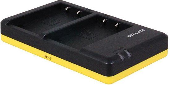 Duo oplader voor 2 camera accu's Olympus BLS-5 / BLS-50 - Zwart