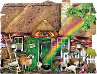 SunsOut Puzzle - Puzzle en contour - 1000 pièces - Irish Cottage