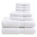 MADISON PARK SIGNATURE 8-delige luxe badhanddoekset, 100% katoen, 800GSM, wit