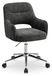Fauteuil de bureau ergonomique avec accoudoirs, pivotant à 360°, réglable en hauteur, assise confortable en tissu doux, gris