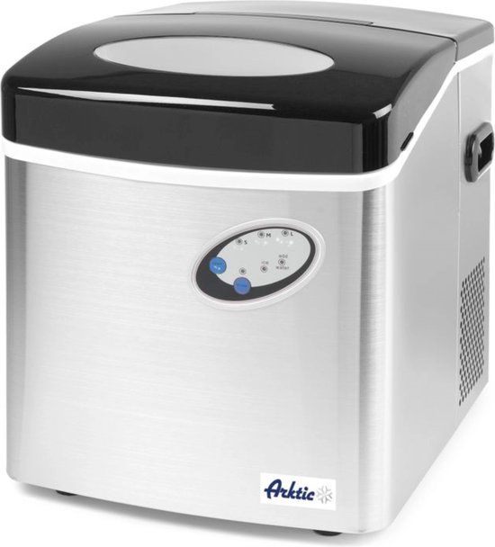 Hendi Kitchen Line 15 - IJsblokjesmachine - Zwart - RVS - 160W