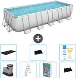 Bestway Power Steel Rechthoekig Zwembad - 640 x 274 x 132 cm - Grijs