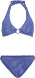 Brunotti Hollymai-Jacquard Bikini Set Marlin Blue Dames Halter Bikini Set Maat 34