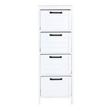 Lastdeco - SOURE Multi-ladekast | wit nachtkastje - meervoudige kast van paulownia-hout - 3 laden - 32 x 27 x 90 cm