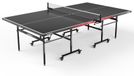 Table de ping-pong d'extérieur pliable avec filet et réglage de la hauteur résistant aux intempéries
