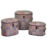 Vacchetti 3813610000 Opbergdoos, kunstleer, meerkleurig, medium, 3 stuks