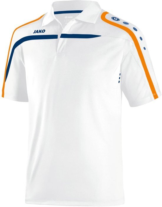 JAKO Polo Performance - Sportpolo - Heren - Maat XL - Wit;Oranje;Blauw