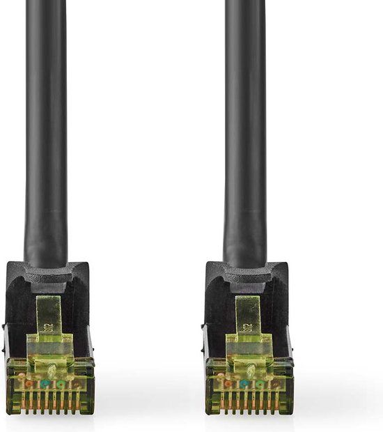 Nedis CAT7 Netwerkkabel - S/FTP - RJ45 Male - RJ45 Male - 0.50 m - Snagless - Rond - LSZH - Zwart
