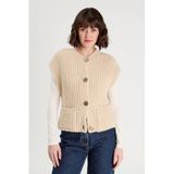 Cache Cache Gebreid Vest Ecru