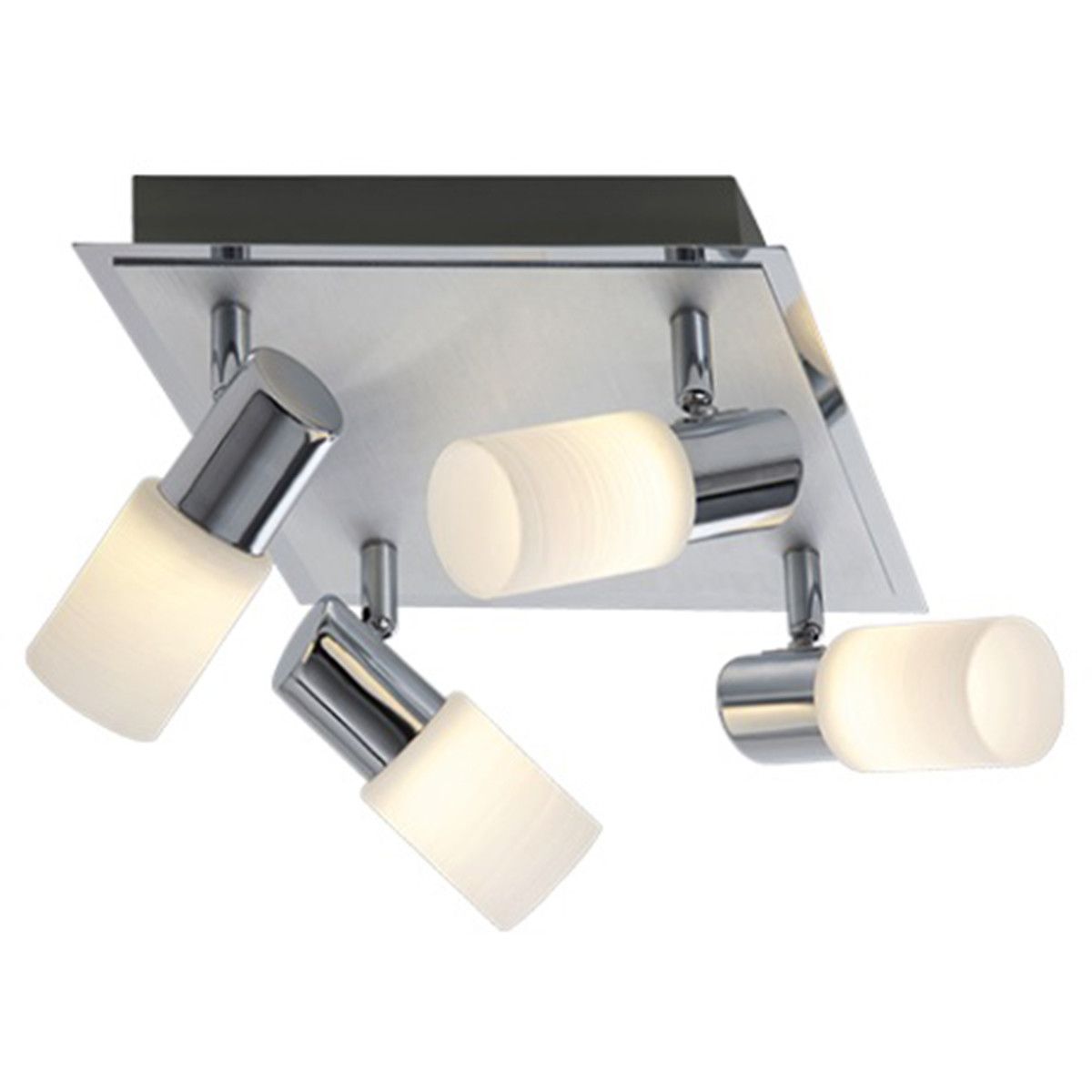 Osram Trion Clupo LED Plafondspot - 16W - Warm Wit - 4-lichts - Vierkant - Mat Chroom