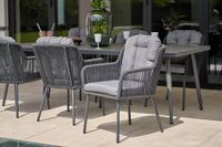 Santika Furniture Santika Tendenza/Gianna 180 cm dining tuinset 5-delig Grijs-antraciet