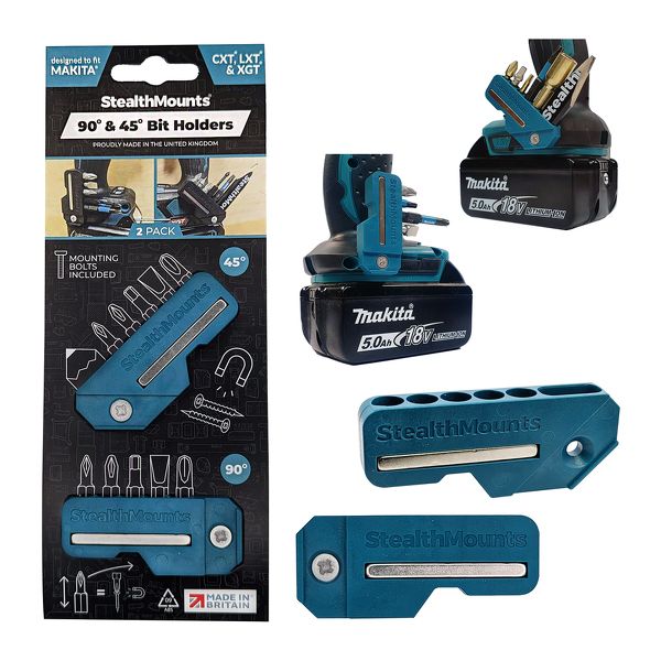 StealthMounts Magnetische Bithouder Voor Makita - Blauw - 2-pack