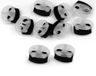 cyclingcolors 10 x eindstoppers, 17 x 19 mm, rond, kunststof, stopper, trekkoord, verstelbare sluiting, elastisch koord, schoenen, rugzakken, tent, camping, zwart