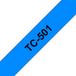 Brother TC-501 Label Tape - 12mm Black on Blue