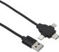 APM 570316 USB-kabel 1 m USB 2.0 USB A USB C/Micro-USB B/Lightning Zwart